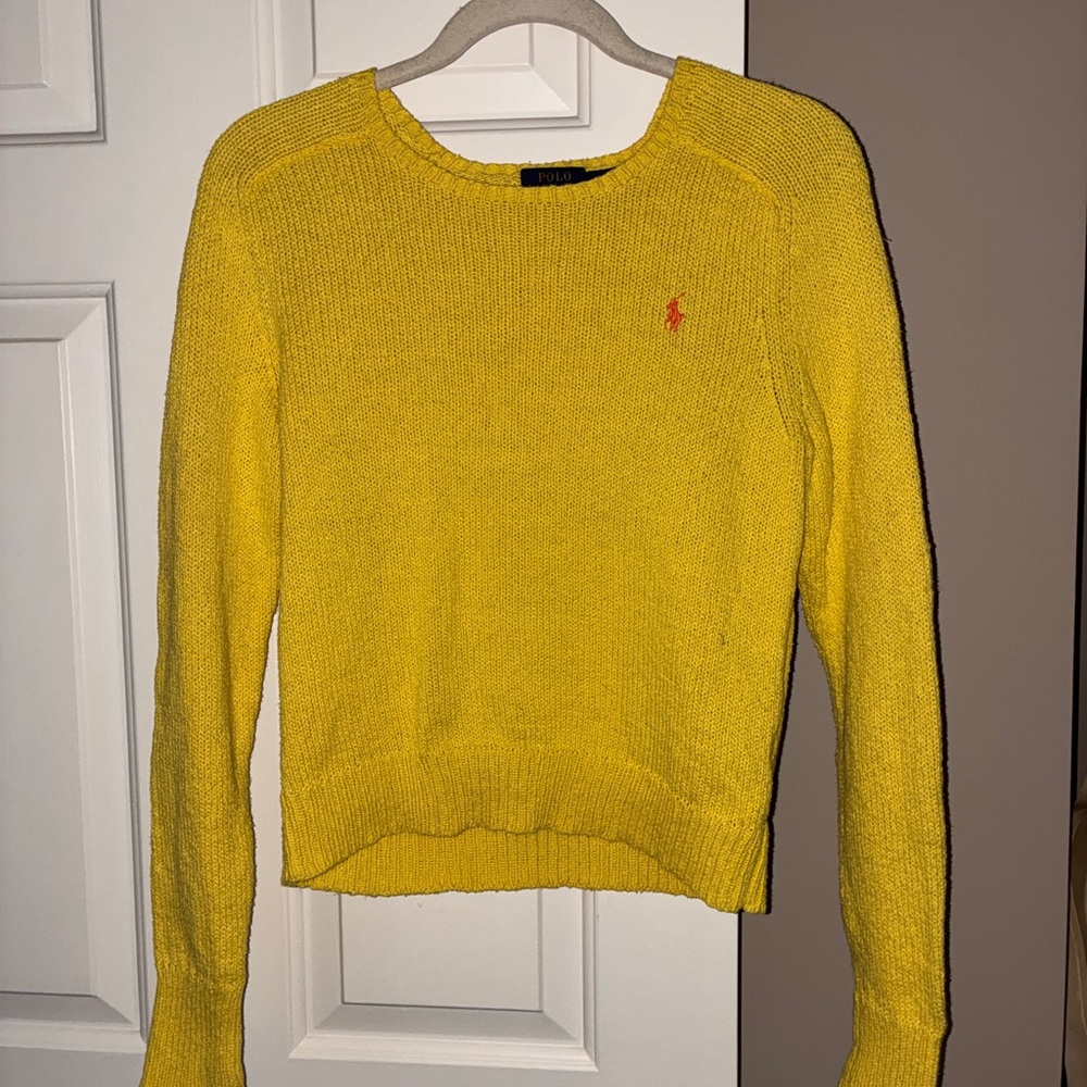 Polo by Ralph Lauren Mustard Yellow Crew Neck Sweater Sz L